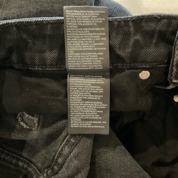 H&M No. 2 Essentials Jeans Black Wash Denim Regular Fit Men’s Size 29/32 - Picture 11 of 13